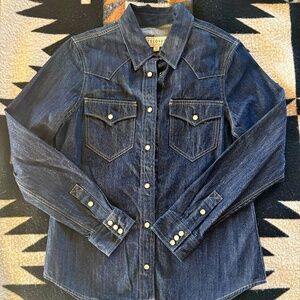 Tecovas women's denim button down